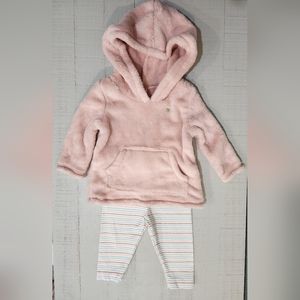 Carters Pink Hoodie and leggings set